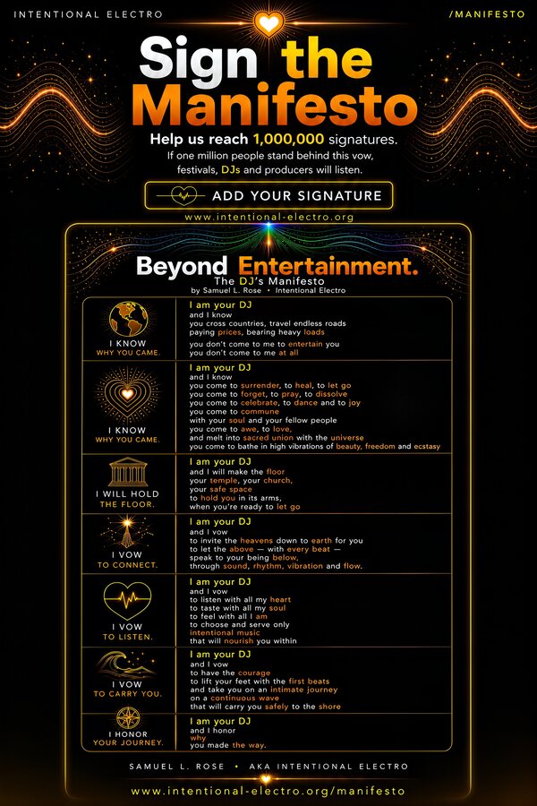 Beyond Entertainment — The DĴ's Manifesto poster by Samuel L. Rose